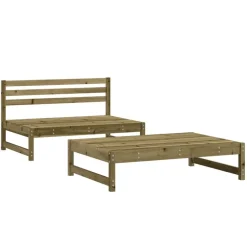 vidaXL Salon de jardin 2 pcs bois de pin imprégné