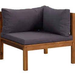 vidaXL Salon de jardin 8 pcs avec coussin Bois d'acacia solide