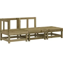 vidaXL Salon de jardin 3 pcs bois de pin imprégné