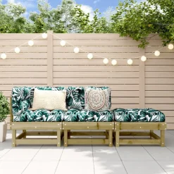 vidaXL Salon de jardin 3 pcs bois de pin imprégné