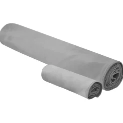 vidaXL Set de serviettes de sport 2 pcs Gris foncé tissu
