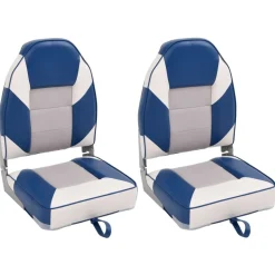 vidaXL Sièges de bateau pliables lot de 2 à dossier haut 39x43x58 cm