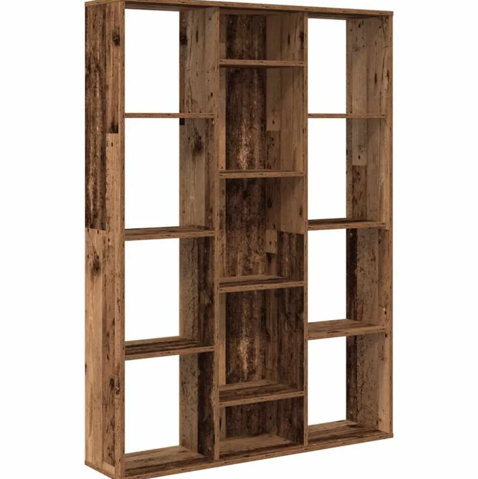 vidaXL Séparateur de pièce/bibliothèque vieux bois 100x24x140 cm