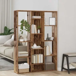 vidaXL Séparateur de pièce/bibliothèque vieux bois 100x24x140 cm