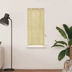 vidaXL Store enrouleur avec des rideaux Nature 60 x 160 cm Bambou