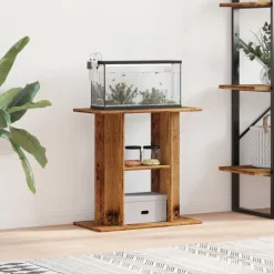 vidaXL Support d'aquarium en bois ancien 60 x 30 x 60 cm Bois d'ingénierie