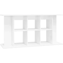 vidaXL Support d'aquarium blanc brillant 120x40x60cm bois d'ingénierie