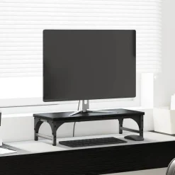 vidaXL Support de moniteur Chêne noir 55 x 23 x 14 cm