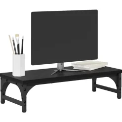 vidaXL Support de moniteur Chêne noir 55 x 23 x 14 cm