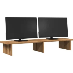 vidaXL Support de moniteur chêne artisanal 100x27x15cm bois ingénierie