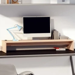 vidaXL Support de moniteur 100x27x15 cm Bois de pin solide