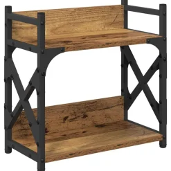 vidaXL Support d'imprimante Bois Ancien 40 x 20 x 40 cm