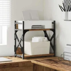 vidaXL Support d'imprimante Bois Ancien 40 x 20 x 40 cm