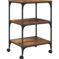 vidaXL Support d'imprimante Bois Ancien 50 x 41 x 75 cm