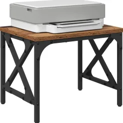 vidaXL Support d'imprimante Réglable Bois Ancien 40 x 30 x 31 cm