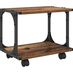 vidaXL Support d'imprimante Bois Ancien 41 x 28 x 33.5 cm