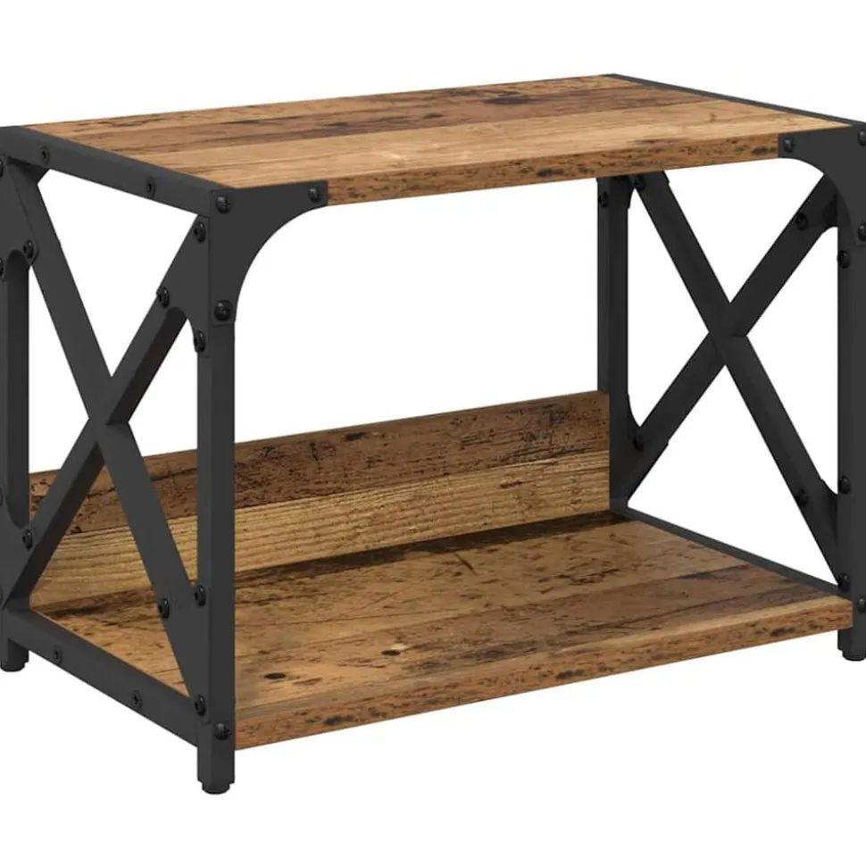 vidaXL Support d'imprimante Bois Ancien 44 x 26 x 31.5 cm