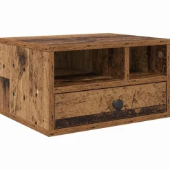 vidaXL Support d'imprimante avec tiroir Bois Ancien 40 x 32 x 24 cm