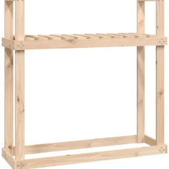 vidaXL Support pour bois de chauffage 110x35x108,5 cm Bois de pin