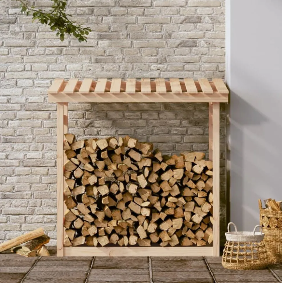 vidaXL Support pour bois de chauffage 108x64,5x110 cm Bois de pin