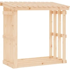 vidaXL Support pour bois de chauffage 108x64,5x109 cm Bois de pin