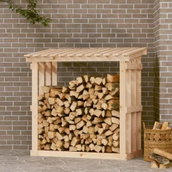 vidaXL Support pour bois de chauffage 108x64,5x109 cm Bois de pin