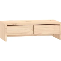vidaXL Support pour moniteur 50x27x15 cm Bois de pin solide