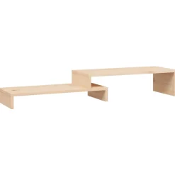 vidaXL Support pour moniteur (52-101)x22x14 cm Bois de pin solide