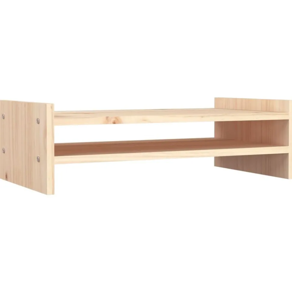 vidaXL Support pour moniteur 50x27x15 cm Bois de pin solide