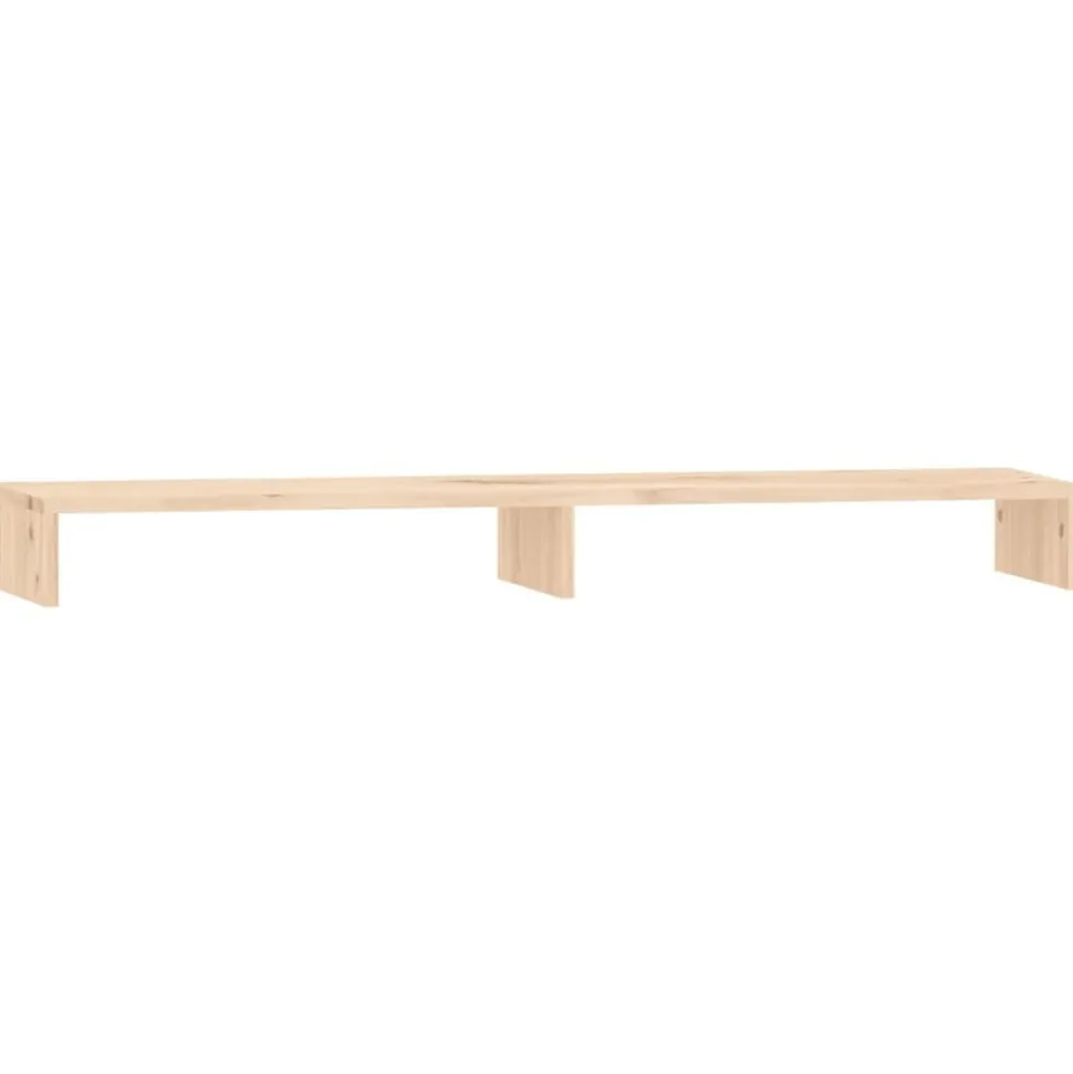 vidaXL Support pour moniteur 100x27x10 cm Bois de pin solide
