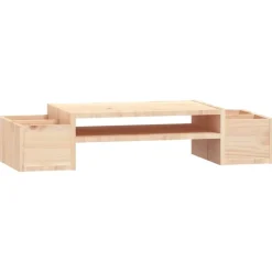 vidaXL Support pour moniteur 70x27,5x15 cm Bois de pin solide