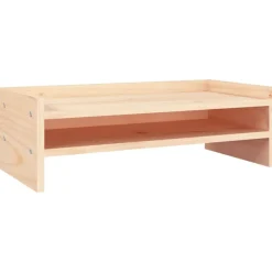 vidaXL Support pour moniteur 50x24x16 cm Bois de pin solide