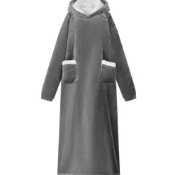 vidaXL Sweat à capuche couverture Gris foncé M Polaire et flanelle