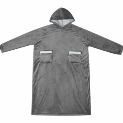 vidaXL Sweat à capuche couverture Gris foncé M Polaire et flanelle