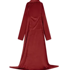 vidaXL Sweat à capuche couverture Rouge Bordeaux F Flanelle