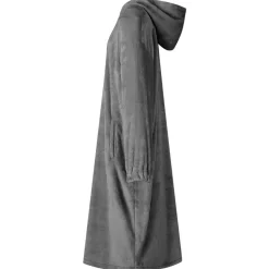 vidaXL Sweat à capuche couverture Gris foncé s Flanelle