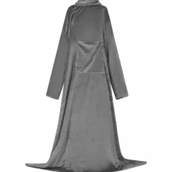 vidaXL Sweat à capuche couverture Gris foncé F Flanelle