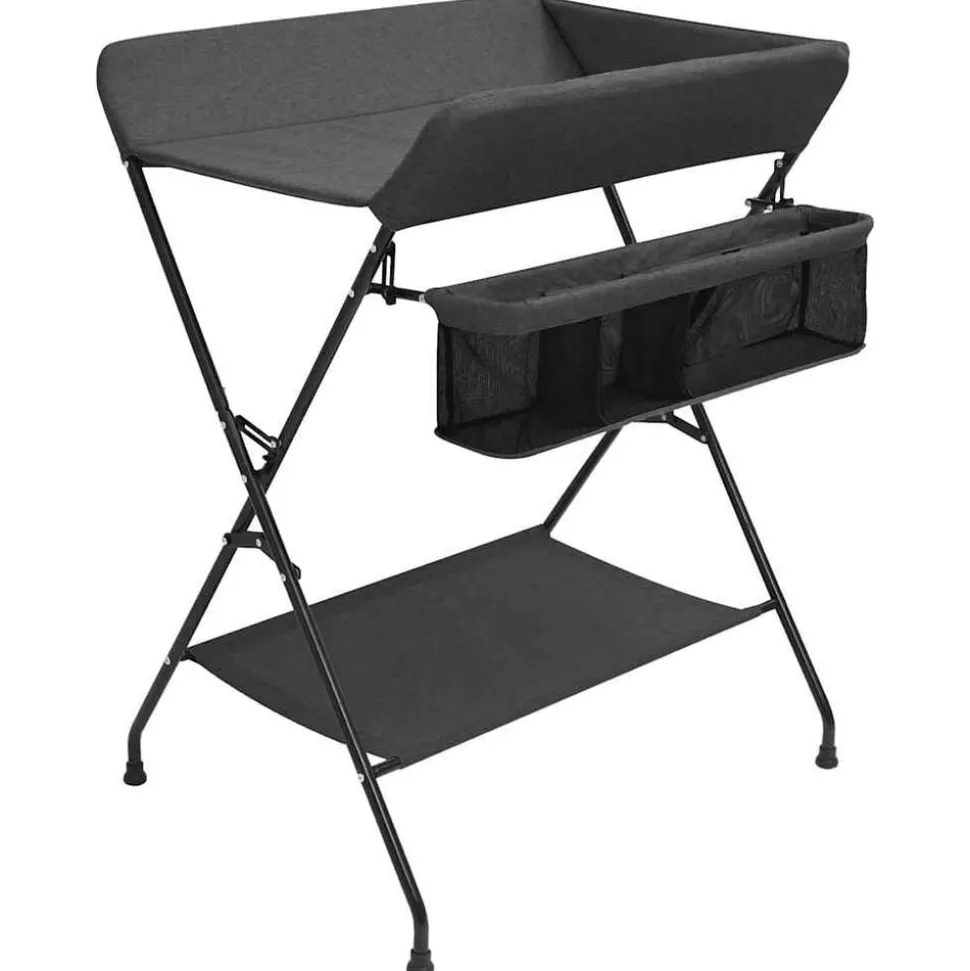 vidaXL Table à langer Anthracite Fer