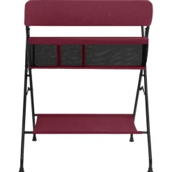 vidaXL Table à langer Rouge Fer