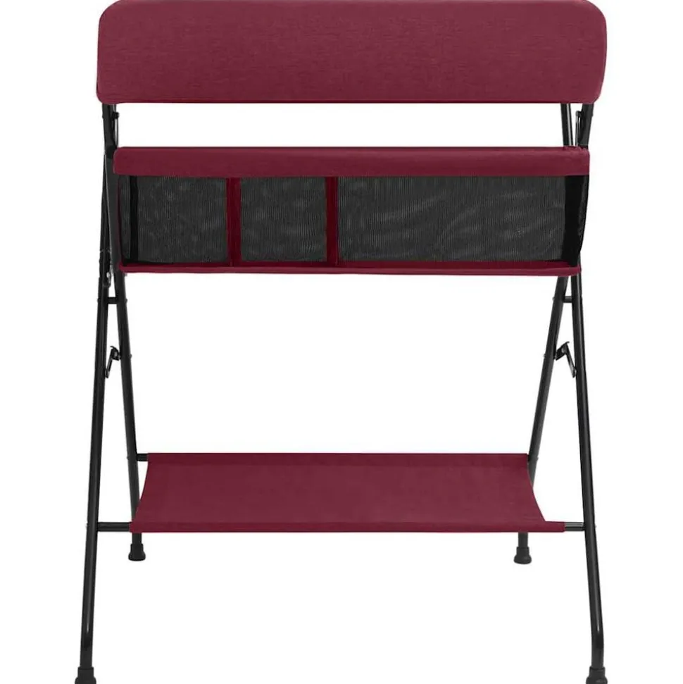 vidaXL Table à langer Rouge Fer