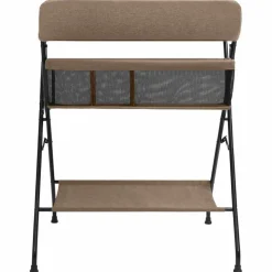 vidaXL Table à langer Taupe Fer