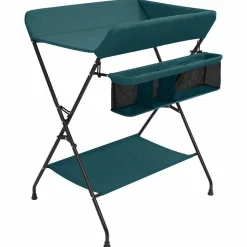 vidaXL Table à langer Vert Fer