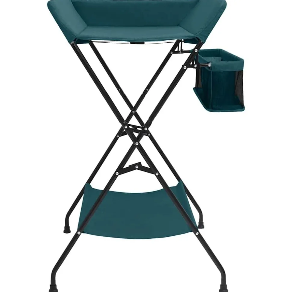 vidaXL Table à langer Vert Fer