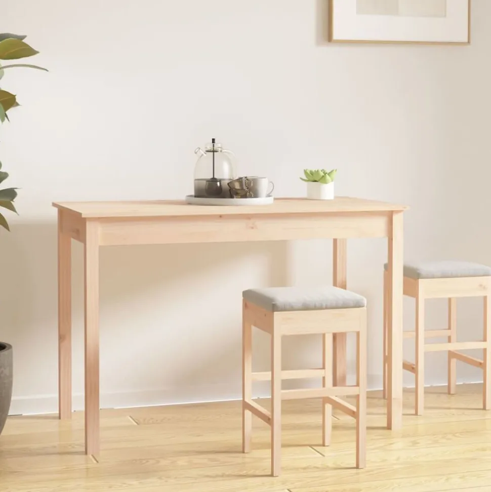 vidaXL Table à manger 110x55x75 cm Bois massif de pin