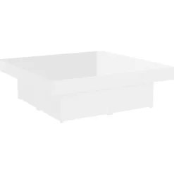 vidaXL Table basse blanc brillant 90x90x28 cm bois d'ingénierie