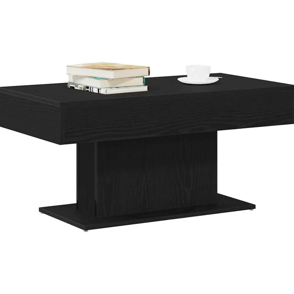 vidaXL Table basse Chêne noir 96 x 50 x 45 cm Bois d'ingénierie