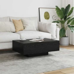 vidaXL Table basse Chêne noir 85 x 55 x 31 cm