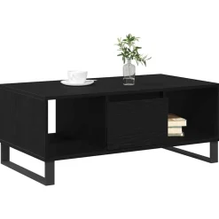 vidaXL Table basse Chêne noir 90 x 50 x 36.5 cm Bois d'ingénierie