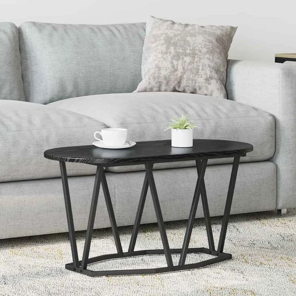 vidaXL Table basse Chêne noir 80 x 40 x 40.5 cm