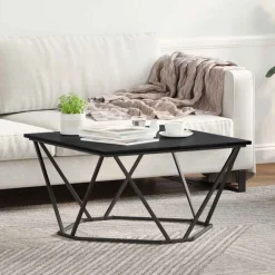 vidaXL Table basse Chêne noir 80 x 80 x 45 cm